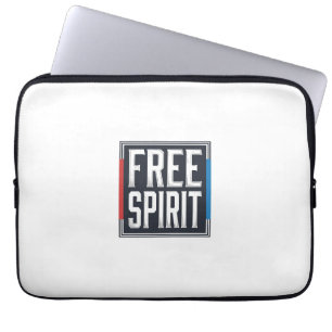 Vintage patriotischer Free Spirit Box Grafikdesign Laptopschutzhülle