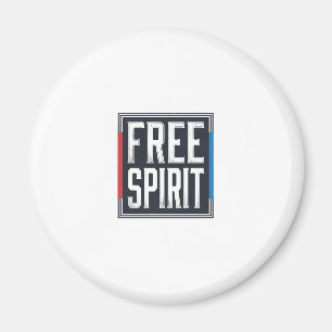 Vintage patriotischer Free Spirit Box Grafikdesign Magnet
