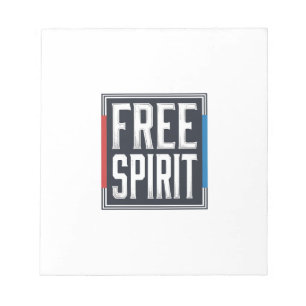 Vintage patriotischer Free Spirit Box Grafikdesign Notizblock