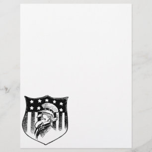 Vintage-patriotischer Onkel Sam und amerikanische  Flyer