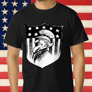 Vintage patriotischer Onkel Sam und amerikanische T-Shirt