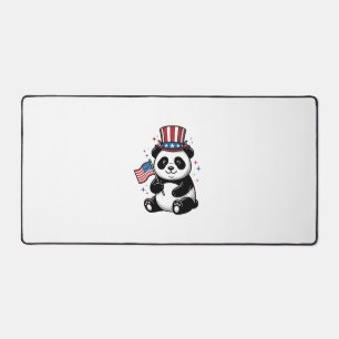 Vintage patriotischer Panda-Flag-Shirt-Entwurf_1 Schreibtischunterlage