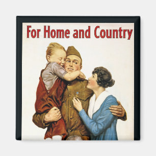 Vintage-patriotischer Soldat für Victory Liberty L Magnet