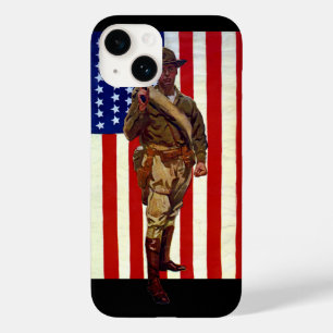Vintage patriotischer Soldat mit amerikanischer Fl Case-Mate iPhone 14 Hülle