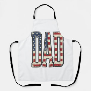 Vintage patriotischer Vater Flaggen-Lettering-Shir Schürze