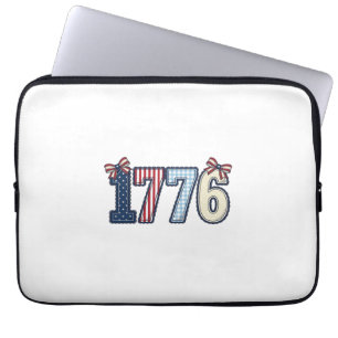 Vintage patriotisches 1776-Band-Shirt-Design_1 Laptopschutzhülle
