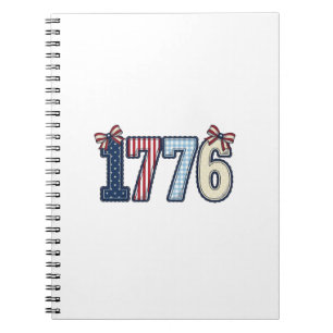 Vintage patriotisches 1776-Band-Shirt-Design_1 Notizblock