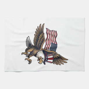 Vintage-patriotisches-Adler-Flag-Shirt-Design_1 Geschirrtuch