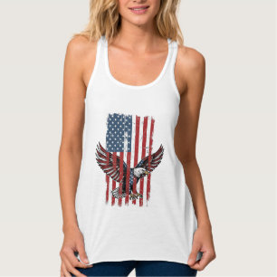 Vintage-patriotisches-Adler-Flag-Shirt-Design_1 Tank Top