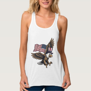 Vintage-patriotisches-Adler-Flag-Shirt-Design_1 Tank Top
