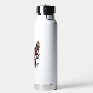 Vintage-patriotisches-Adler-Flag-Shirt-Design_1 Trinkflasche