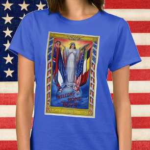 Vintage patriotisches Amerika, Frieden Gerechtigke T-Shirt