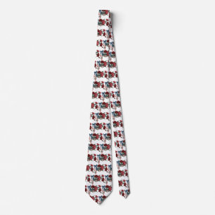 Vintage-patriotisches Band und Blumen Krawatte