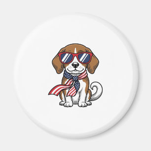 Vintage patriotisches Beagle-Hund-Sonnenbrille-Shi Magnet