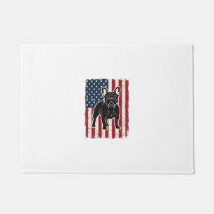 Vintage patriotisches Französische Bulldogge Flagg Fußmatte