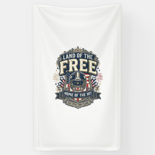 Vintage patriotisches Fußball-Land-der-Freien-Shir Banner