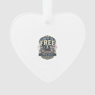 Vintage patriotisches Fußball-Land-der-Freien-Shir Ornament