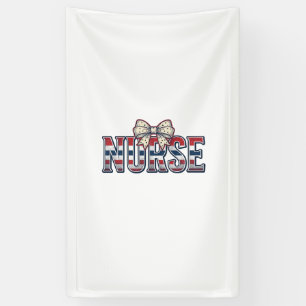 Vintage patriotisches Krankenschwester-Schleife-Sh Banner