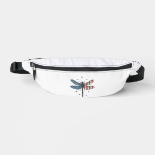 Vintage patriotisches Libellen-Vektor-Shirt-Design Bauchtasche