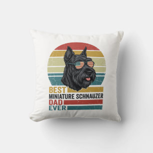 Vintage-patriotisches Miniature Schnauzer Dad-Shir Kissen
