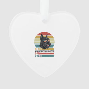 Vintage-patriotisches Miniature Schnauzer Dad-Shir Ornament