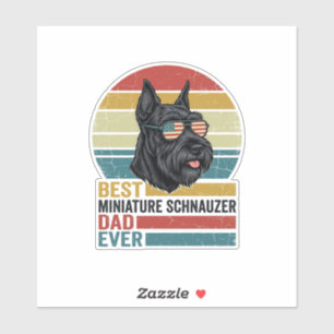 Vintage-patriotisches Miniature-Schnauzer-Vater-Sh Aufkleber