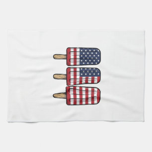 Vintage patriotisches Popsicle-Flag-Shirt-Design_1 Geschirrtuch