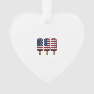 Vintage patriotisches Popsicle-Flag-Shirt-Design_1 Ornament
