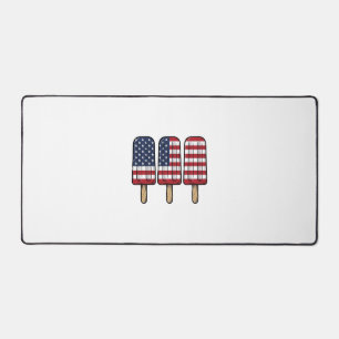 Vintage patriotisches Popsicle-Flag-Shirt-Design_1 Schreibtischunterlage