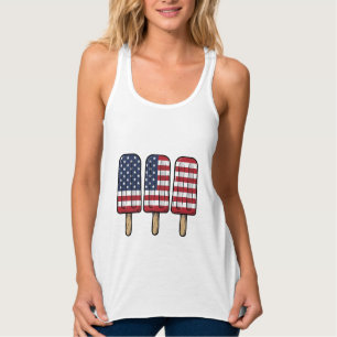 Vintage patriotisches Popsicle-Flag-Shirt-Design_1 Tank Top