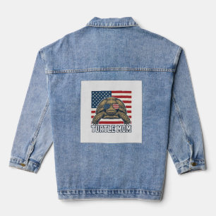 Vintage patriotisches Turtle-Mom-Shirt-Design_1 Jeansjacke