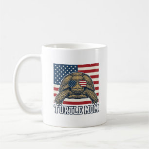 Vintage-patriotisches Turtle-Mom-Shirt-Design_1 Kaffeetasse