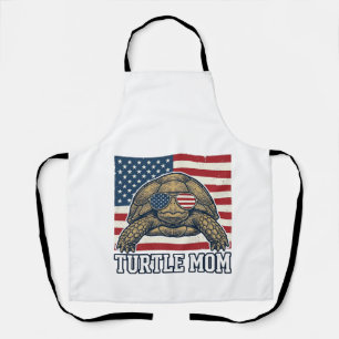 Vintage-patriotisches Turtle-Mom-Shirt-Design_1 Schürze