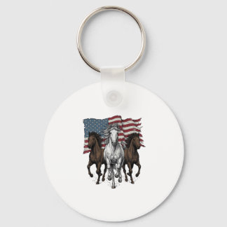 Vintage patriotisches Vektordesign galoppierender  Schlüsselanhänger