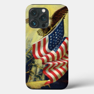 Vintage Patriotism, Patriotic Eagle American Flag Case-Mate iPhone Hülle