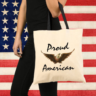 Vintage-Patriotismus Amerikanischer Weißkopfseeadl Tragetasche