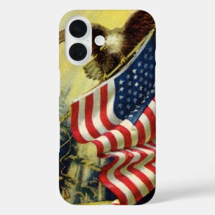 Vintage Patriotismus, patriotischer Adler Amerikan iPhone 16 Hülle