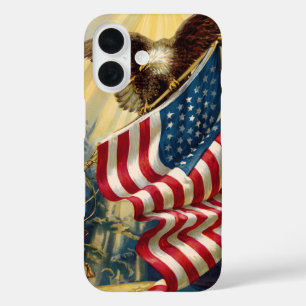 Vintage Patriotismus, patriotischer Adler Amerikan iPhone 16 Hülle