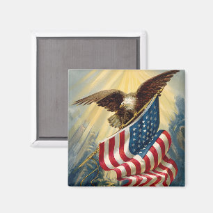 Vintage Patriotismus, patriotischer Adler amerikan Magnet