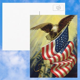 Vintage Patriotismus, patriotischer Adler amerikan Postkarte