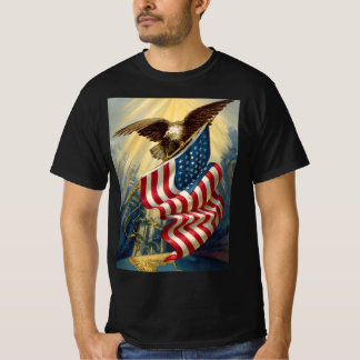 Vintage Patriotismus, patriotischer Adler amerikan T-Shirt