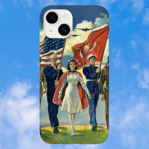 Vintage Patriotismus, stolzes Militärpersonal Held Case-Mate iPhone Hülle