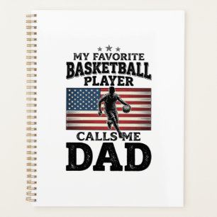 Vintage-Patriotismus-T-Shirt mit Basketball-Vater- Planer