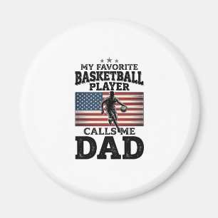 Vintage-Patriotismus-T-Shirt mit Gravur für Basket Magnet