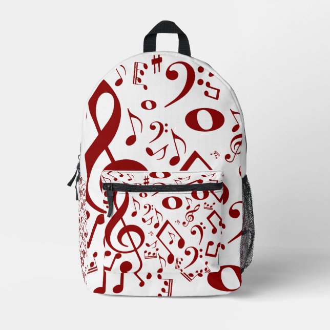 Vintage  Pattern Sound Notes Bedruckter Rucksack (Vorderseite)