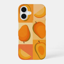 Vintage Pattern with Stylized Mangoes iPhone 16 Hülle