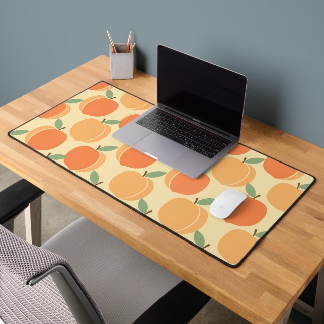 Vintage Pattern with Stylized Peaches Schreibtischunterlage (Büro 2)