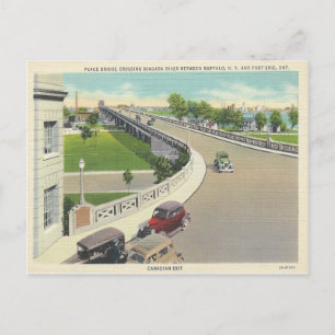 Vintage Peace Bridge Übergang New York, Ontario Postkarte