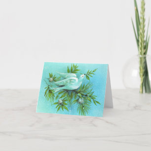 Vintage Peace Dove Weihnachtskarte Karte