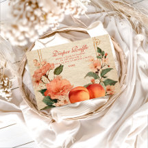 Vintage Peach Garden Botanical Diapper Raffle 